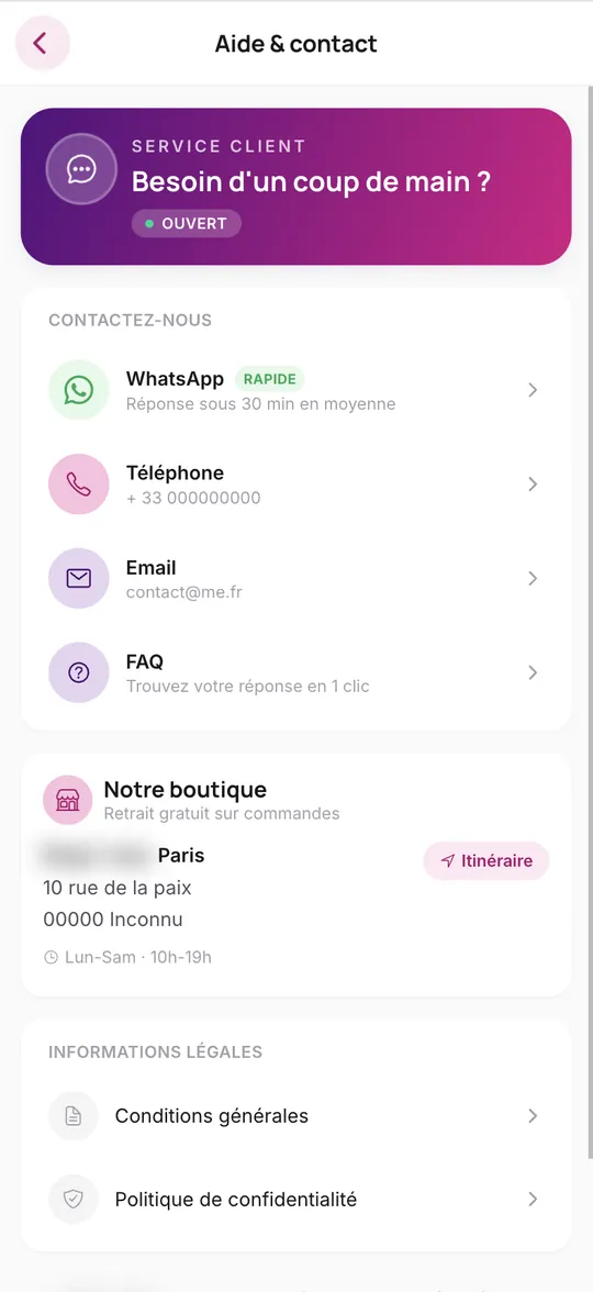 Application e-commerce — Vape — écran 18
